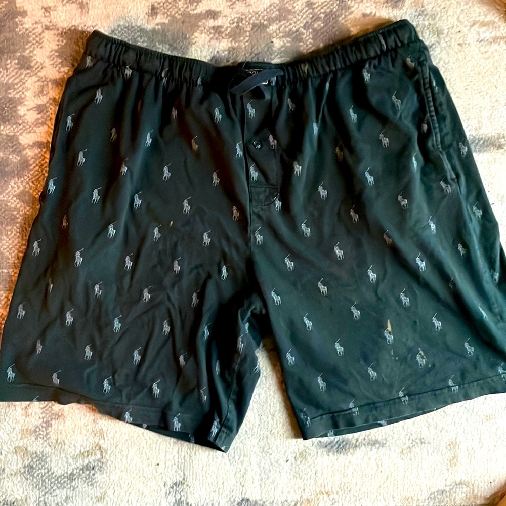 Men polo black xl pajamas shorts